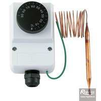 Picture: Encased adjustable capillary thermostat, 0-90°C, 1.5 m capillary, IP 40