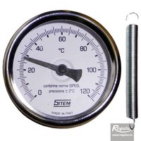 Picture: 0-120°C Contact thermometer, retaining spring, d=63mm