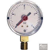 Picture: Pressure gauge, 4 bar, d=63mm, G 1/4", bottom conn.