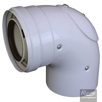 Picture: 60/100 mm 90° Elbow, inspection door, PP