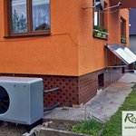 Tepelné čerpadlo a solární systém pro vytápění a ohřev vody na Plzeňsku.
