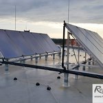 Solární systém s 10 kolektory na nově vybudovaném Pečovatelském domě v Sezimově Ústí.